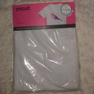 Small White V- Neck Cricut Infusible Ink T-Shirt
